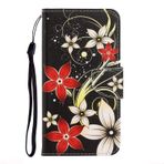 VQWQ Huawei Y6P için Kapaklı Kılıf - Renkli Boyama Deri Cüzdan Kılıf Folyo Kılıf [Manyetik] [Kart Yuvaları] [Kickstand] Kayış Kapaklı Huawei Y6P [XC01] -Kırmızı
