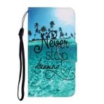 VQWQ iPhone 11 6,1 inç için Kapaklı Kılıf - Renkli Boyama Deri Cüzdan Kılıf Folyo Kılıf [Manyetik] [Kart Yuvaları] [Kickstand] iPhone 11 6,1 inç [XC01] için Kayış Kapaklı Kılıf - Plaj