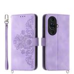 VQWQ Oppo Realme 10 Pro 5G için Cüzdan Kılıf - Çiçek Zinciri Cüzdan Katlanır Kılıf Cep Telefonu Kılıfı Kapak Kickstand Magnet Kredi Kartı Bölmesi Deri Çanta Kılıf Oppo Realme 10 Pro 5G [DEF] - Mor