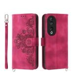 VQWQ Oppo Reno 10 Pro için Cüzdan Kılıf - Çiçek Zincir Cüzdan Kapaklı Kılıf Cep Telefonu Kılıfı Kapak Kickstand Magnet Kredi Kartı Bölmesi Deri Çanta Case Oppo Reno 10 Pro [DEF] -Kırmızı