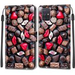 VQWQ Samsung Galaxy A10 için Cüzdan Kılıf - Samsung Galaxy A10 [DKS] için Deri Boyalı Renkli Kapaklı Deri Kılıf Nakit Cep Kart Yuvası Darbeye Dayanıklı Stand Mıknatıslı Kapak -Dudak
