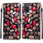 VQWQ Samsung Galaxy A11 / Galaxy M11 için Cüzdan Kılıf - Samsung Galaxy A11 / Galaxy M11 [DKS] için Cilde Boyanmış Renkli Kapaklı Deri Kılıf Nakit Cep Kart Yuvası Darbeye Dayanıklı Stand Mıknatıslı Kapak -Dudak