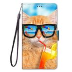 VQWQ Samsung Galaxy J3 2017 için Cüzdan Kılıf - Samsung Galaxy J3 2017 [PA] için Renkli Boyama Kapaklı Kılıf Bilek Kayışı Kredi Kartı Tutucu Mıknatıslı PU Deri + Yumuşak Kılıf Stand Kapağı