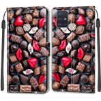 VQWQ Samsung Galaxy M53 5G için Cüzdan Kılıf - Samsung Galaxy M53 5G [DKS] için Deri Boyalı Renkli Kapaklı Deri Kılıf Nakit Cep Kart Yuvası Darbeye Dayanıklı Stand Mıknatıslı Kapak -Dudak