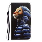 VQWQ Samsung Galaxy Note 10 Plus için Kapaklı Kılıf - Renkli Boyama Deri Cüzdan Kılıf Folyo Kılıf [Manyetik] [Kart Yuvaları] [Kickstand] Samsung Galaxy Note 10 Plus [XC01] için Kayış Kapaklı - Kedi -