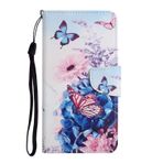 VQWQ Samsung Galaxy S22 için Kapaklı Kılıf - Renkli Boyama Deri Cüzdan Kılıf Folyo Kılıf [Manyetik] [Kart Yuvaları] [Kickstand] Samsung Galaxy S22 [XC05] için Kayış Kapaklı - Kelebek1