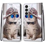 VQWQ Samsung Galaxy S23 için Kılıf - Samsung Galaxy S23 [DEF] için Renkli Boyama Kapaklı Telefon Kılıfı Mıknatıslı Kart Tutacağı Mıknatıslı PU Deri + Yumuşak Kabuk Cüzdan Kılıfı [DEF] -Gözlük
