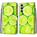 VQWQ Samsung Galaxy S23 için Kılıf - Samsung Galaxy S23 [DEF] için Renkli Boyama Kapaklı Telefon Kılıfı Mıknatıslı Kart Tutucu Mıknatıslı PU Deri + Yumuşak Kabuk Cüzdan Kapağı [DEF] -Limon