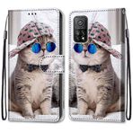 VQWQ Xiaomi Mi 10T Pro için Kılıf - Renkli Boyama Flip Telefon Kılıfı El Kayışı Kart Tutucu Mıknatıslı PU Deri + Yumuşak Kabuk Cüzdan Kılıfı Mi 10T Pro/Mi 10T / Redmi K30S [DEF] -Gözlük