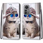 VQWQ Xiaomi Mi 12 / Mi 12X için Kılıf - Renkli Boyama Flip Telefon Kılıfı El Kayışı Kart Tutucu Mıknatıslı PU Deri + Yumuşak Kabuk Cüzdan Kılıfı Xiaomi Mi 12 / Mi 12X [DEF] -Gözlük
