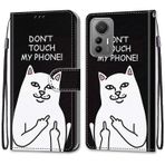 VQWQ Xiaomi Mi 12 / Mi 12X için Kılıf - Renkli Boyama Flip Telefon Kılıfı El Kayışı Kart Tutucu Mıknatıslı PU Deri + Yumuşak Kabuk Cüzdan Kılıfı Xiaomi Mi 12 / Mi 12X [DEF] için -Beyaz