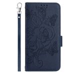 VQWQ Xiaomi Mi 6X ile uyumlu cep telefonu kılıfı, çiçekli koruyucu kılıf, deri çanta, kapaklı kılıf, manyetik kapanma, el kayışlı cüzdan kılıf, Xiaomi Mi 6X / Xiaomi Mi A2 [YB] için, mavi