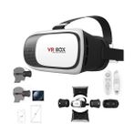 Vr Box Sanal Gerçeklik Gözlüğü Bluetooth Kumandalı 6İnc - Beyaz