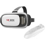 Vrbox Vr Box Bluetooth Kontrol Kumandalı 3D Sanal Gerçeklik Gözlüğü - Beyaz