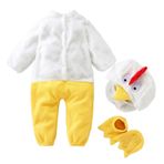 vreplrse Benzersiz Performans Kostümleri için Canlı 3D Karikatür Tavuk Kostüm Seti Hayvan Peluş Tulum Polyester Tulum Ve Şapka, 6-9 ay