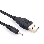 Vrllinking USB Küçük Pin Şarj Kablosu Bluetooth Kulaklıklar, Cep Telefonları, Hoparlör, Alıcı Gaomon/Ugee/Beats Solo/Veikk/Parblo Çizim Tableti ile Uyumlu Şarj Edilebilir Kalem (Siyah 3,3 ft/1 m)