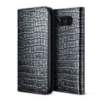 Vrs Design Galaxy S8 Genuine Croco Diary Dark Silver Kılıf