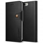 Vrs Design iPhone 8 Plus 7 Plus Black Native Diary Series Deri Kılıf