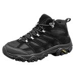 Vrupons Mid Top Retro Nefes Alabilir Yürüyüş Siyah Outdoor Ayakkabısı