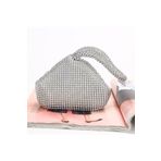 VS ACCESSORY Lüks Üçgen İnci Taşlı El Omuz Çantası