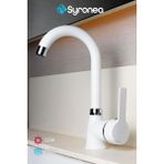 VSA Beyaz Kısa Delta Lavabo Bataryası Banyo Lavabo Musluk