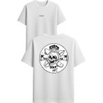 Vsrn Shred Dead Tasarım Baskılı Beyaz Oversize T Shirt