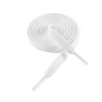 VSUDO 140 cm Düz Sneaker Beyaz Ayakkabı Bağcığı, 8mm Genişliğinde Düz Beyaz Sneaker Ayakkabı Bağı, Beyaz Sneaker Bağcığı, Spor Ayakkabıları için Yedek Ayakkabı Bağları (1 Çift-Beyaz-140cm)