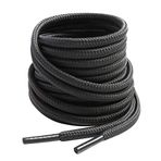 VSUDO koyu gri çizme bağcıkları, koyu gri bot ayakkabı bağcığı, yuvarlak ø4 mm koyu gri bağcıklı ayakkabı bağcıkları iş ayakkabısı/dış mekan ayakkabıları/trekking ayakkabıları/yürüyüş ayakkabısı (2 çift koyu gri-200 cm)