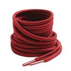 VSUDO koyu kırmızı çizme bağcıkları, koyu kırmızı çizme ayakkabı bağcığı, yuvarlak ø4 mm koyu kırmızı bağcıklı ayakkabı bağcıkları iş ayakkabıları/dış mekan ayakkabıları/trekking ayakkabıları/yürüyüş ayakkabıları için (2 çift koyu kırmızı-100 cm)