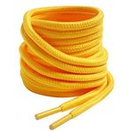 VSUDO sarı çizme bağcıkları, sarı bot ayakkabı bağcığı, yuvarlak ø4 mm sarı bağcıklı ayakkabı bağcıkları iş ayakkabıları/dış mekan ayakkabıları/trekking ayakkabıları/yürüyüş ayakkabısı (2 çift sarı-090cm)