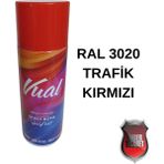 Vual Akrilik Sprey Boya 400 ml - 3020 Trafik Kırmızı