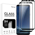 Vuciya Samsung Galaxy S8 Plus/S8+ ile uyumlu 2'li ekran koruyucu, 9H kırılmaz cam koruyucu folyo, çizilmez, kabarcık tutmaz, Galaxy S8 Plus için