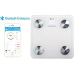 Vücut Analiz Baskülü, Bluetooth ile Yağ, Kas, Kemik ve Kalori Ölçüm Özelliği