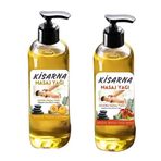 Vücut Masajı Yağı Erotik Masajlar İçin Kokulu Kayganlaştırıcılı Büyük Boy Set 150 ml Kavun kokulu Ve 150 Ml Jojaba Aromalı