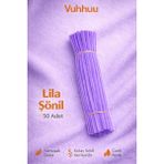 Vuhhuu Lila Şönil Tel (Pipe Cleaner) Hobi Malzemesi – El Işi ve Çiçek Yapımı Için - 50 Adet