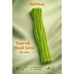Vuhhuu Yaprak Yeşili Şönil Tel (Pipe Cleaner) Hobi Malzemesi – El Işi ve Çiçek Yapımı Için - 100 Adet