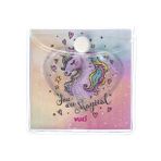 Vuki Kup Bloknot Simli Sulu 6.3 X 6.3 Cm Unicorn Sulu Ve Simli Kup Bloknot