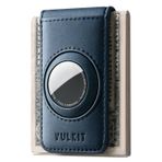 VULKIT Erkek Manyetik Para Klipsi, Airtag Tutuculu - Airtag Dahil Değildir - 15 Nakit veya 8 Karta Kadar Tutar, Lacivert, Slim, Minimalist