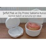 Vulli Şeffaf Plak ve Protez Diş Kutusu 2 Adet (1 Büyük 1 Küçük Boy) - Beyaz