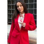 Vuntal Butik Blazer Takım Elbise Tek Düğme Ceket Pantolon - 3XL - Kiraz Kırmızısı