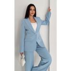 Vuntal Butik Blazer Takım Elbise Tek Düğme Ceket Pantolon - XL - Bebe Mavi