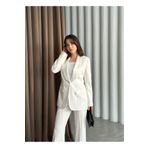 Vuntal BUTİK Saten şal yakalı ikili takım Blazer