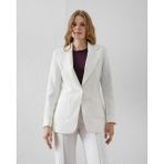 Vuntal Çift Cepli Poliviskon Blazer Ceket - 2XL - Beyaz