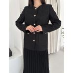 Vuntal Dantel Lüks Ceket - 2XL - Siyah