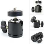 Vuralsin38 360° Döner Mafsallı Vida Adaptörü, 1/4" Bağlantı Uyumlu ve Monopod Aksesuarı, Kamera, Akıllı Telefon,, Mikrofon, LED Işık, Video Monitör ile Uyumlu Montaj Parçası - Ahşap