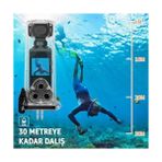 Vuralsin38 4K Ultra Hd Aksiyon Kamerası – 270° Geniş Açı - Döner Klips - Su Geçirmez Kılıf - Wifi Kamera - Dahili Mikrofon - Dahili Hoparlör - Micro Sd Desteği - Option-1