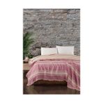 Vuralsin38 Buldan Müslin Yatak Örtüsü Pike Çift KIŞILIK%100 Pamuk 240 x 260 cm Pembe - 10 x 10 cm
