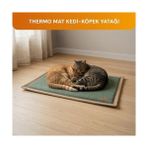 Vuralsin38 Gobypet Mat Kedi Yatağı Serinletici Minder Kedi Minderi 60X40 Cm, 2 Termo Jel Dahil, 4 Mevsim Serinletici Isıtıcı Kaymaz Kedi Köpek Uyku Pedi Pet Yatağı - 001-Renkli - 100 x 100 cm
