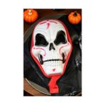 Vuralsin38 Halloween Maske Iskelet Tüllü Kırmızı Beyaz - Option-1