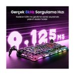 Vuralsin38 Mercury V75 Pro Hall Effect, Trigger 8.000 Hz Kablolu Manyetik Klavye + Xpro 32.000 Dpı Rgb Kablosuz Mouse Oyuncu Seti, Siyah - Option-1 - 001-Renkli